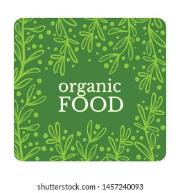 Vector set of packaging design templates, patterns and frames with copy space for text for cosmetics, beauty products, organic and healthy food with leaves and flowers - modern ornaments