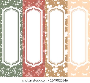 Vector Set Packaging Design Templates Ornamental Stock Vector (Royalty ...