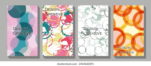 Vector set packaging templates with different texture for luxury products. Set of abstract different shapes. 
