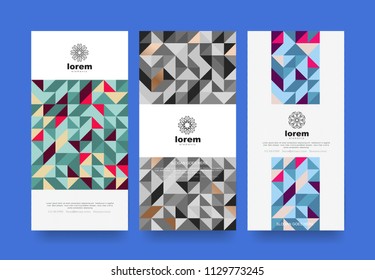 Vector set packaging templates modern  products.logo design with trendy linear style.voucher discount flyer brochure.book cover vector illustration.greeting card background.