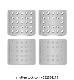 Vector Set of Packs of Pills Isolated on White Background