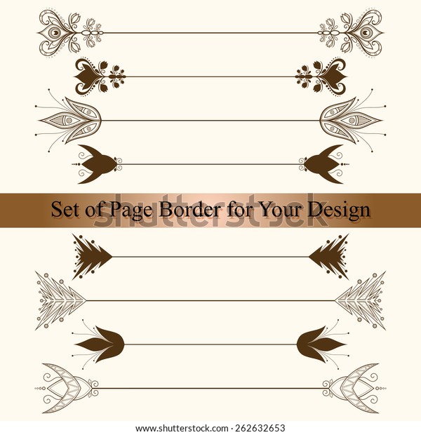 Vector Set of Page\
Borders. Design\
Elements