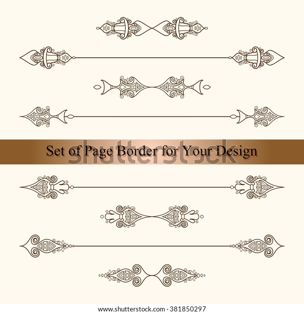 Vector Set of Page\
Borders. Design\
Elements