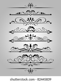 Vector set : page decorative ornamental  design element 3