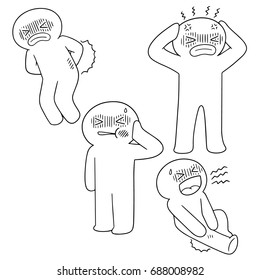 vector set of pain