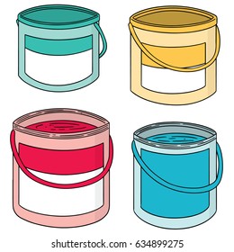 vector set of paint bucket