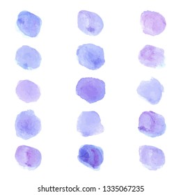 The vector set of paint watercolor brushes