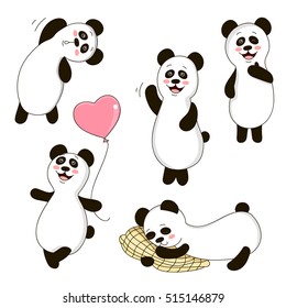 Vector set of pandas.