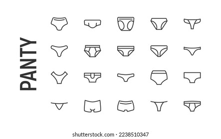 Conjunto de vectores de iconos de línea delgada de paneles. Diseño de 20 pictogramas de infarto. Signos de descalabro aislados en un fondo blanco.
