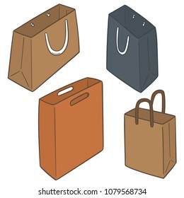 vector set of paper bag