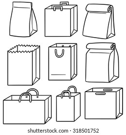 Vector Set Of Paper Bag