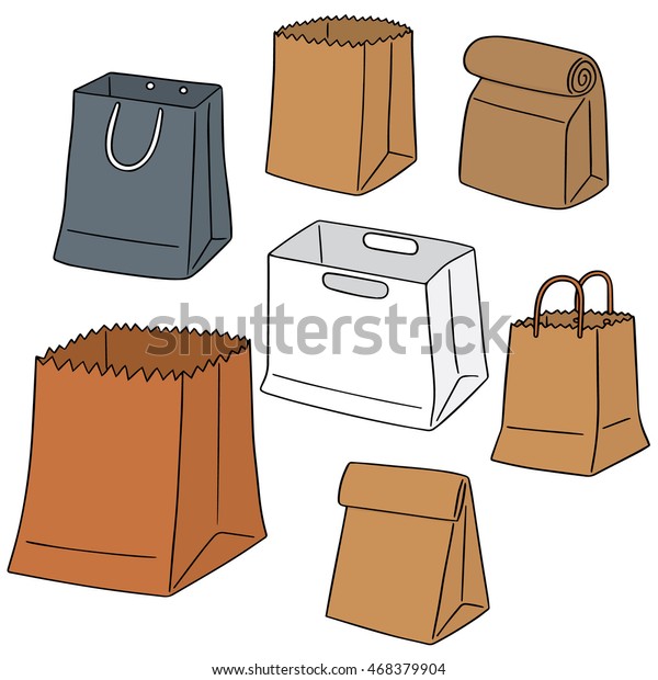 Vector Set Paper Bag Stock Vector (Royalty Free) 468379904