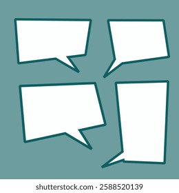 vector set of paper banners. Set of Comic text box for dialog. Blank talk clouds for dialog text. Text box vector design