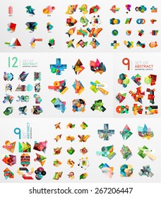 Vector set of paper graphics. Mega collection