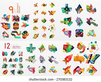 Vector set of paper graphics. Mega collection