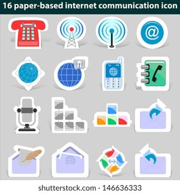 Vector set of paper icons internet communication for your ideas. EPS 10