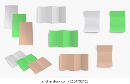 Vector set of  paper. Mockup. A template for product design. Easy to use for advertising branding and marketing.