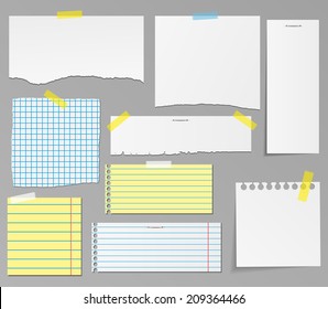 Vector set of paper objects for your design