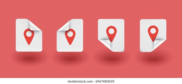 Vector set of paper pointer icons.