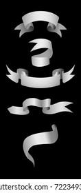 Vector set of paper ribbons