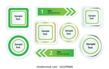 Vector set of paper stickers for Your design