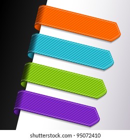 Vector set paper tag - EPS10 Design