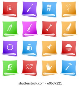 Vector set of paper template