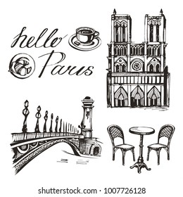 Vector set with Paris architecture