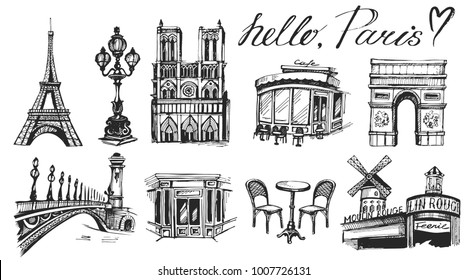 Vector set with Paris architecture