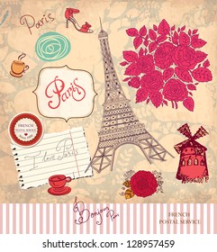 Vector set of Paris symbols