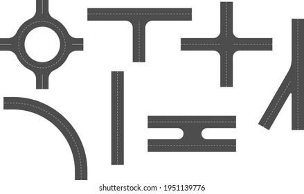 Vector set. Parts for the high road.