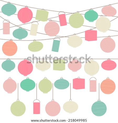 Similar – Image, Stock Photo Floating colorful paper lanterns against a dark sky