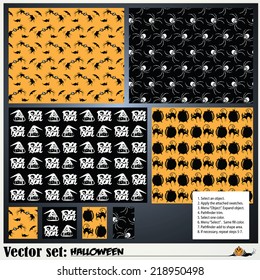 Vector set: pattern on a theme of Halloween 