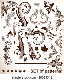 Vector set of patterns for design.