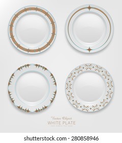 VECTOR set with patterns on plates.
