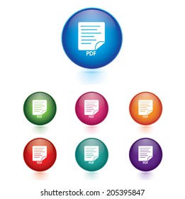 Vector - Set of pdf icons