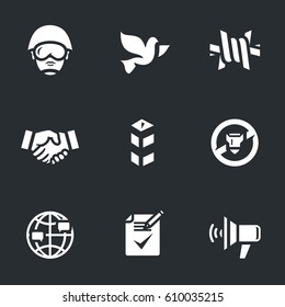Vector Set of Peacemaker Icons.