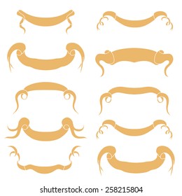 Vector Set of peach Ribbons for Your Text