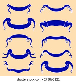 Vector Set of peach Ribbons for Your Text
