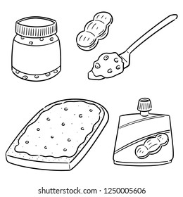 vector set of peanut butter