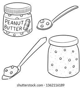 vector set of peanut butter