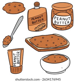 vector set of peanut butter