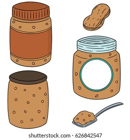 vector set of peanut butter