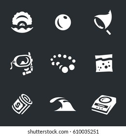 Vector Set of Pearl farm Icons.