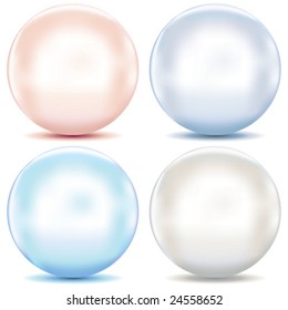 Vector  Set of pearls (Raster version 25522975)