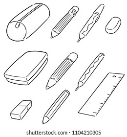 vector set of pencil case