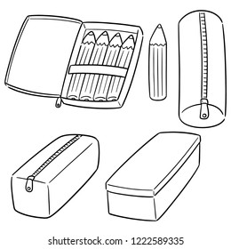 vector set of pencil case