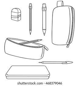 vector set of pencil case