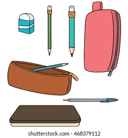 vector set of pencil case