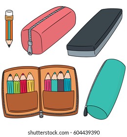 Vector Set Of Pencil Case